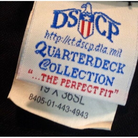 DSCP Military Long Sleeve Black Shirt Sz 19x36SL Men's Poly/Wool - Picture 4 of 5